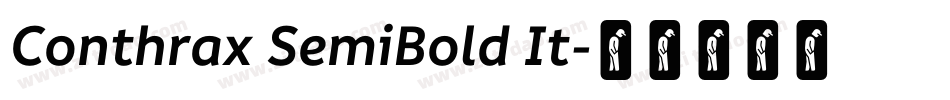 Conthrax SemiBold It字体转换